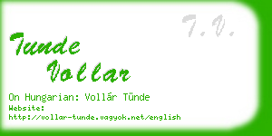 tunde vollar business card